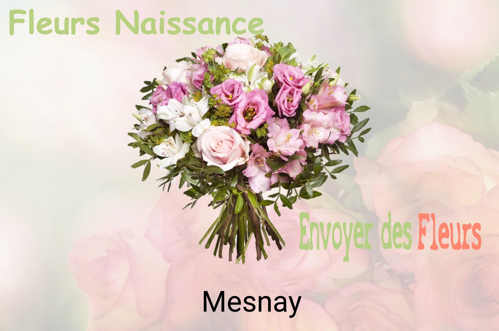 Bouquet de fleurs de naissance livré à Mesnay